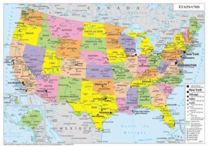 carte des états-unis